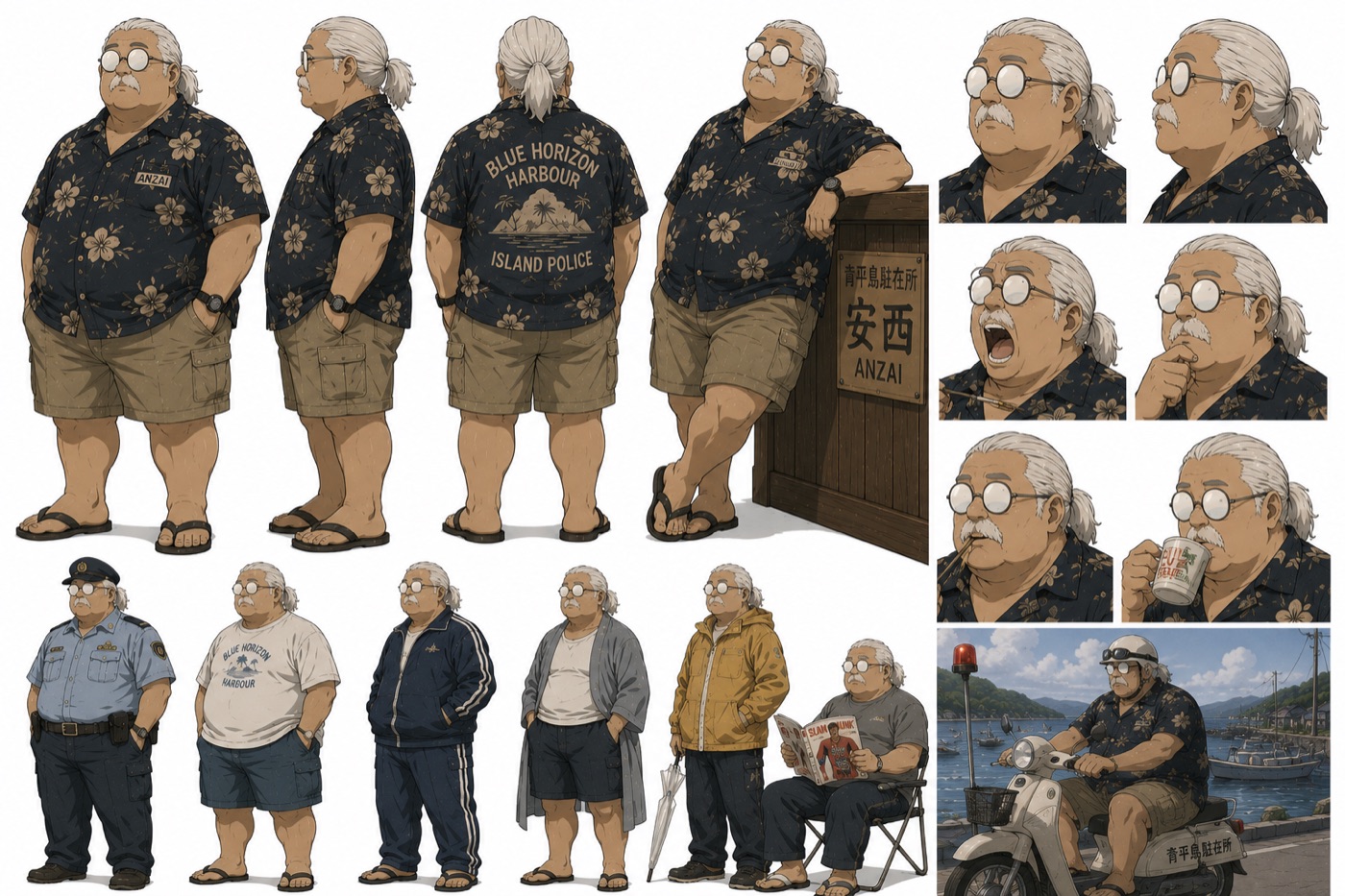 An Laotou character sheet — Blue Horizon